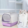 thumbnail image 5 of Hooded Cat Litter Box Litter Pan Large Space Enclosed and Covered Cat Toilet, 5 of 9