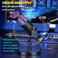 thumbnail image 4 of SU8 USB Gaming Microphone, XLR Condenser Gaming Microphone for PS5, PC, Podcast Mic with Mute, Gain, RGB Control, PC Computer Mic for Gaming Streaming Recording Studio YouTube Online Chat, 4 of 5