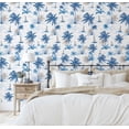 thumbnail image 3 of S4Sassy Peel and Stick Wall Covering, Tropical Palm & Sailboat Removable Wall Wrap - Blue Instant Walls Makeover Mural for Bathroom, Laundry Room, Closet - Self-Adhesive Wallpaper Vinyl -25"x240", 3 of 8