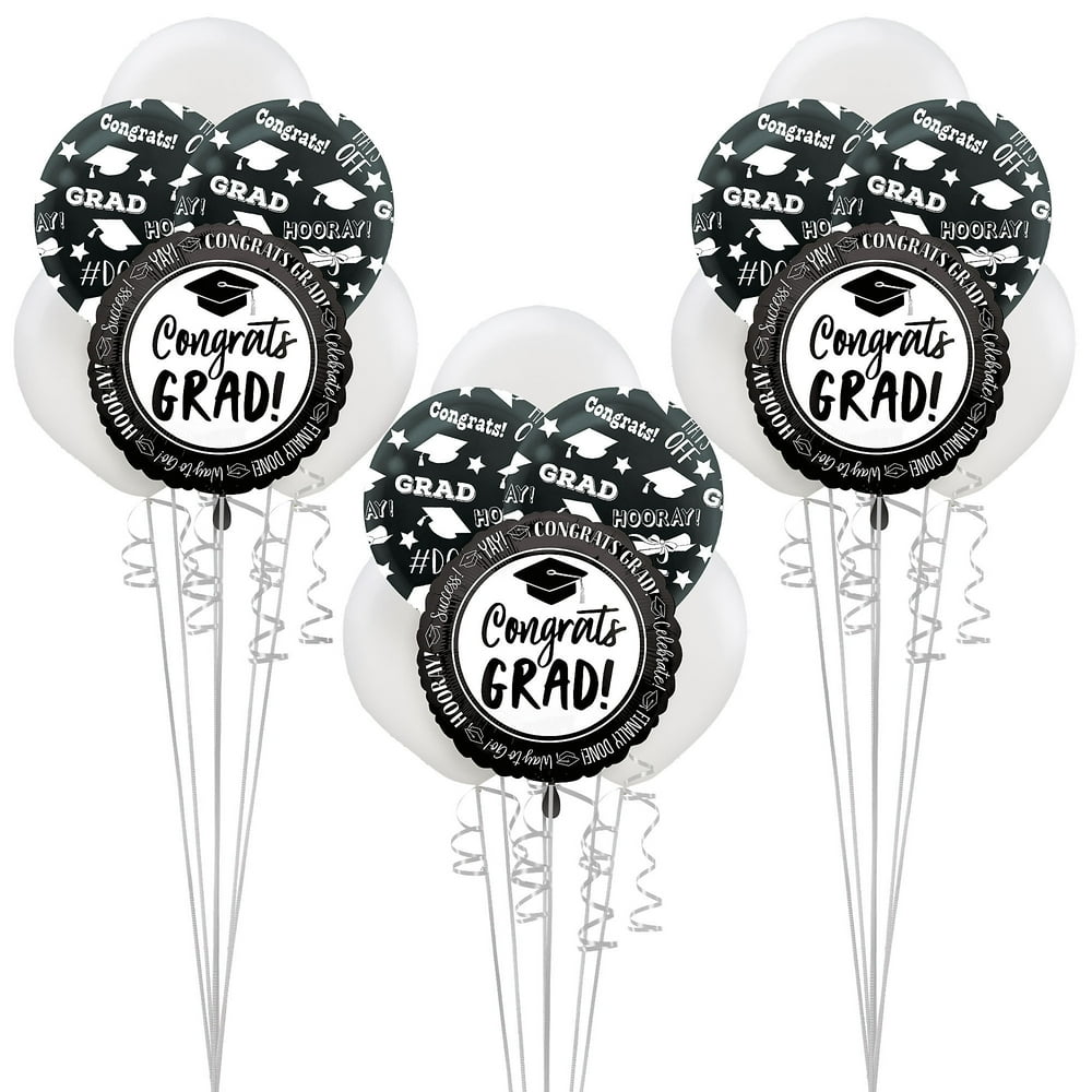Party City Graduation Balloon Kit, Includes Foil Balloons, Latex
