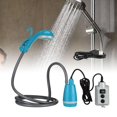 thumbnail image 2 of HLONK Douche de Camping Portable Pompe de Douche Électrique Compacte pour Plage Voyage Randonnée Bleu, 2 of 8