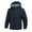 Blue_001, variant on Domuza Mens Softshell Jacket with Hood Fleece Lined Water Resistant Windbreaker Outwear Fall Winter Loose Fit Outdoor Travel Overshirt Black M