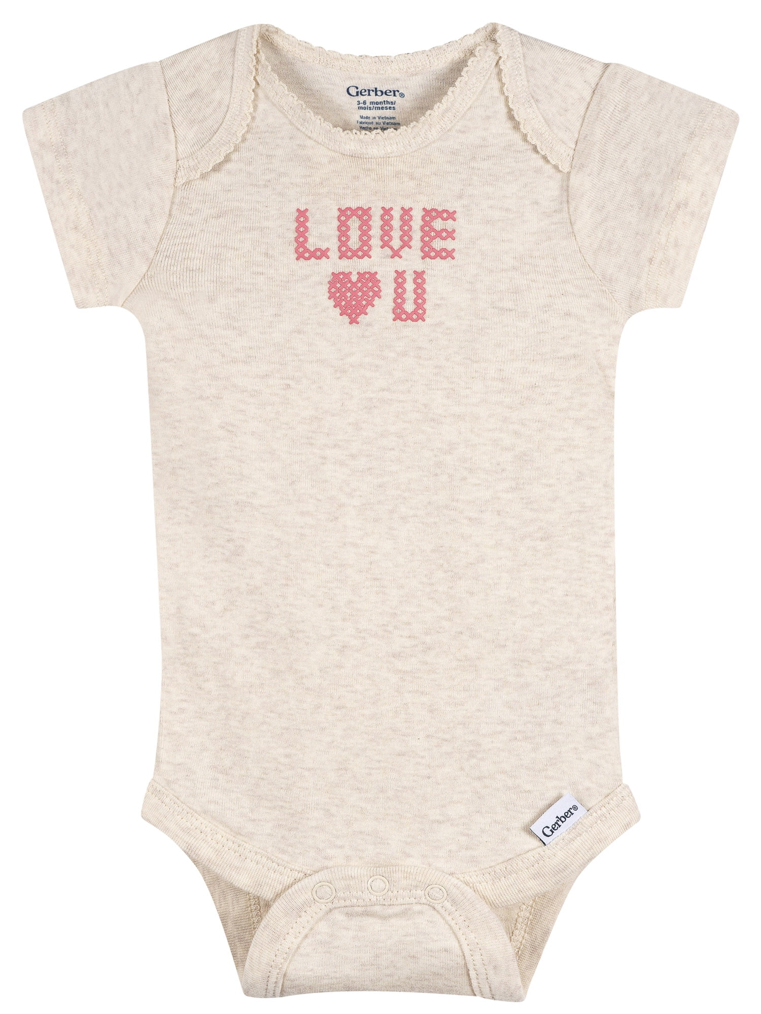 Gerber Baby Neutral Short Sleeve Onesies, 8-Pack, Sizes 0/3 Newborn - 12 Months