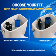 Happy Toilet Cleaner Automatic Toilet Cleaning System, Regular Overflow Tube Fit, 1 Pack