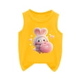 thumbnail image 4 of CYRBOKO Girls Athletic Tank Tops, Cotton 2 Pieces Sleeveless Summer Clothing Yellow Size 7-8 T, 4 of 4
