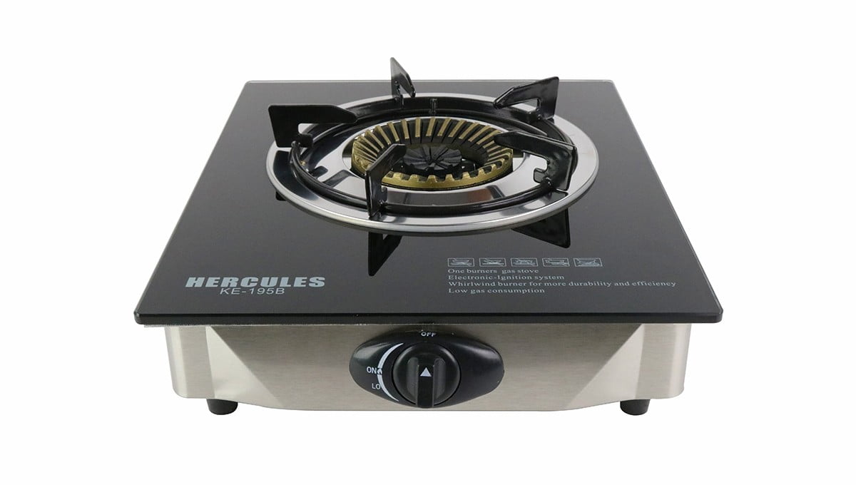 Cookinex Glass top Single Burner Gas Stove Black