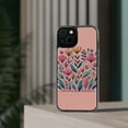 thumbnail image 3 of DistinctInk Hybrid (Acrylic / TPU) Clear Slim Fit Case for Apple iPhone 13 (6.1" Screen) - "Blossoming Spring: Vibrant Hand-Drawn Floral Delight", 3 of 8