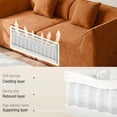 thumbnail image 4 of Sofa Bed, Daybed, Sleeper Sofa Compressed Memory Foam 2-Seater Lounger Daybed with Rectangular Pillow for Bedroom Guest Room Dorm, Orange, 4 of 10
