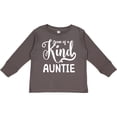 thumbnail image 3 of Inktastic Gift for Aunts | One of a Kind Auntie (white) Girls Long Sleeve Toddler T-Shirt, 3 of 5
