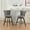 Gray, variant on 35" Set of 2 Bar Stools, 360° Swivel Stools with Tufted Button Design, Velvet Upholstered Counter Stools with Back, Beige