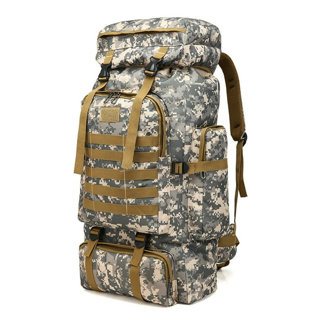 80L Waterproof Climbing Hiking Camouflage Backpack Camping Mountaineering Outdoor Sport Backpack
