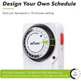 thumbnail image 4 of BN-LINK 24 Hour Plug-in Mechanical Timer Grounded for Aquarium, Grow Light, Hydroponics, Pets, Home, Kitchen, Office, Appliances, UL Listed 125VAC, 60 Hz, 1875W, 15A, 1/2HP 2 Pack, 4 of 6