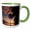 Green/White, variant on 3drose, Honduras, Bay Islands, Roatan, Anthonys Key Resort, Sunset, 11oz Two-tone Yellow Mug
