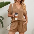 thumbnail image 1 of LSLJS Women's Tank Tops Blouse Sans Manches Mode Femme Couleur Unie Col en V Confortable Ample, 1 of 9