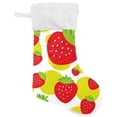 thumbnail image 4 of SKYSONIC Strawberry Christmas Stocking Personalized Large Candy Stocking Hanging Gift Xmas Stockings Decoration for Family Holiday Party Ornaments Decor Fireplace, 4 of 7