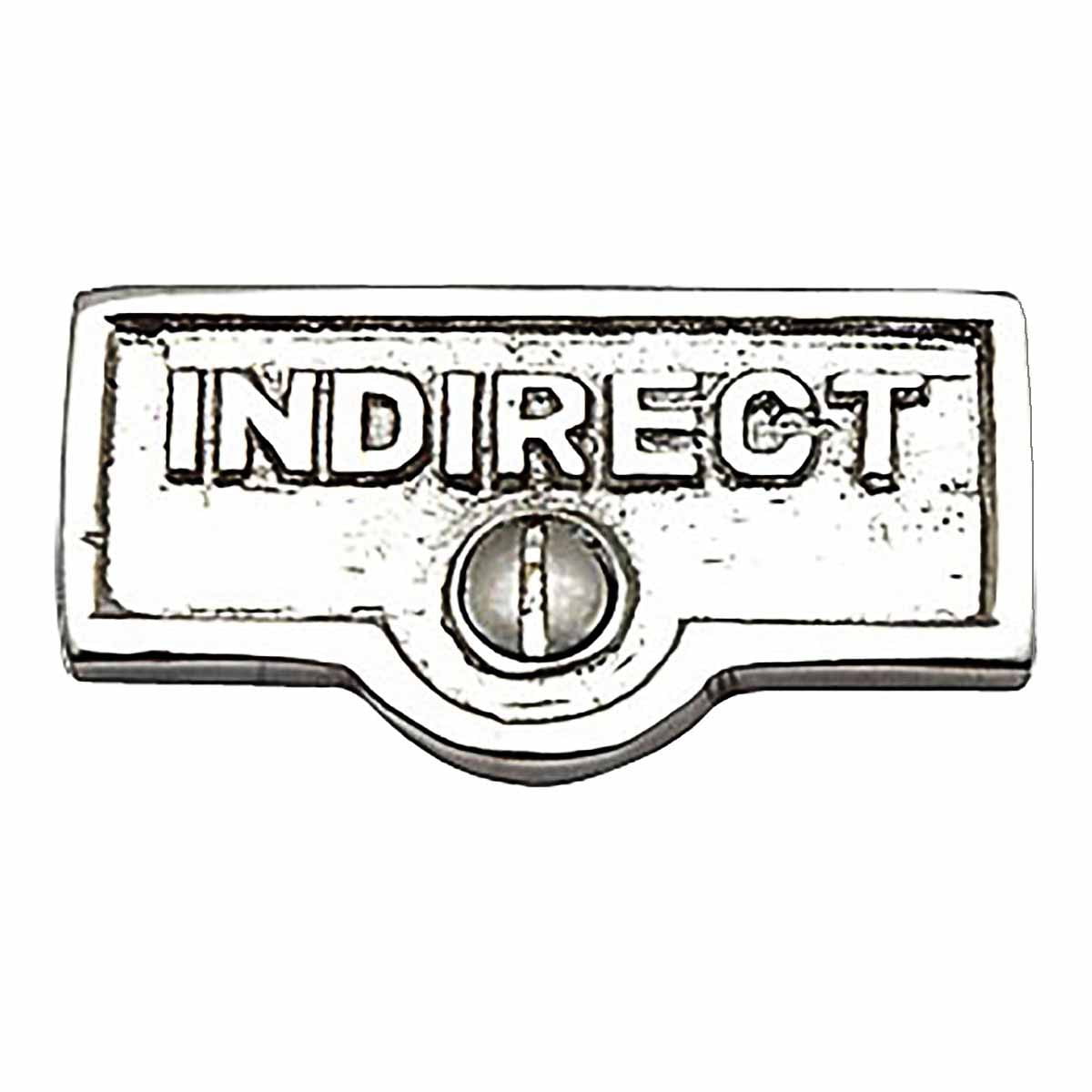 Switch Plate Tags INDIRECT Name Signs Labels Chrome Brass Traditional