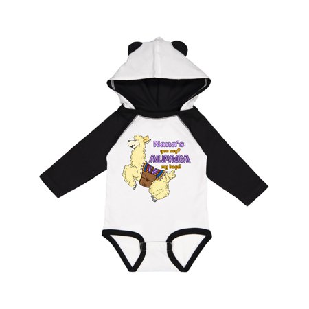 

Inktastic Cute Jumping Alpaca Nana s You Say ALPACA my Bags Gift Baby Boy or Baby Girl Long Sleeve Bodysuit