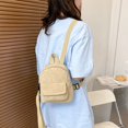 thumbnail image 4 of Women Mini Backpack Corduroy Girls Bookbags Retro Travel Rucksack (Purple), 4 of 7