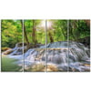 DESIGN ART Designart - Kanchanaburi Waterfall - 4 Panels Photography Canvas Art Print