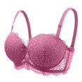 thumbnail image 2 of VISALY Push Up Bra Lace Bras Womens Cut Bra Underwear Bralette Crop Top Female Bra Brassiere Bra Thin Cup Bra Unpadded Bra Wireless Bras Strapless Bras For Women Plus Size Bras For Women Pink 85, 2 of 4