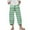 Mint Green1, variant on SHTXOZHI Summer Pants for Women Casual Print Capri Pants with Pockets Elastic Waist Wide Leg Trousers