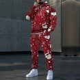 thumbnail image 2 of CONZONE Christmas Mens 2 Piece Sweatsuits Casual Men's Jogging Tracksuit Set Xmas Graphic Print Pullover Hoodie Pants Sweat Suit for Men Cozy Fall Winter Athletic Track Suit Outfits, 2 of 9