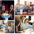 thumbnail image 5 of Snack Bowl Compatible with Stanley Cup 40 oz, Silicone Reusable Snack Tray, Snack Tray With 4 Compartments Fits Stanley Cup, Anti-Spill Snack Bowl(Blue), 5 of 8