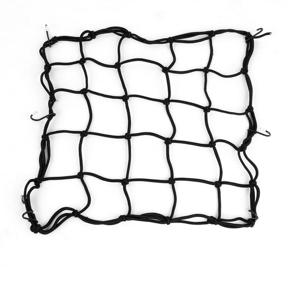 Unique Bargains Motorcycle Bike Equipment Cargo Luggage Mesh Bungee Net Black 40 x 40cm