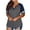 Gray, variant on Spring Tops for Women Womens Tops Plus Size 2X Breathable Fashion Gradient Color V-Neck Short Sleeve T-Shirt Tops Blouse Gifts for Women