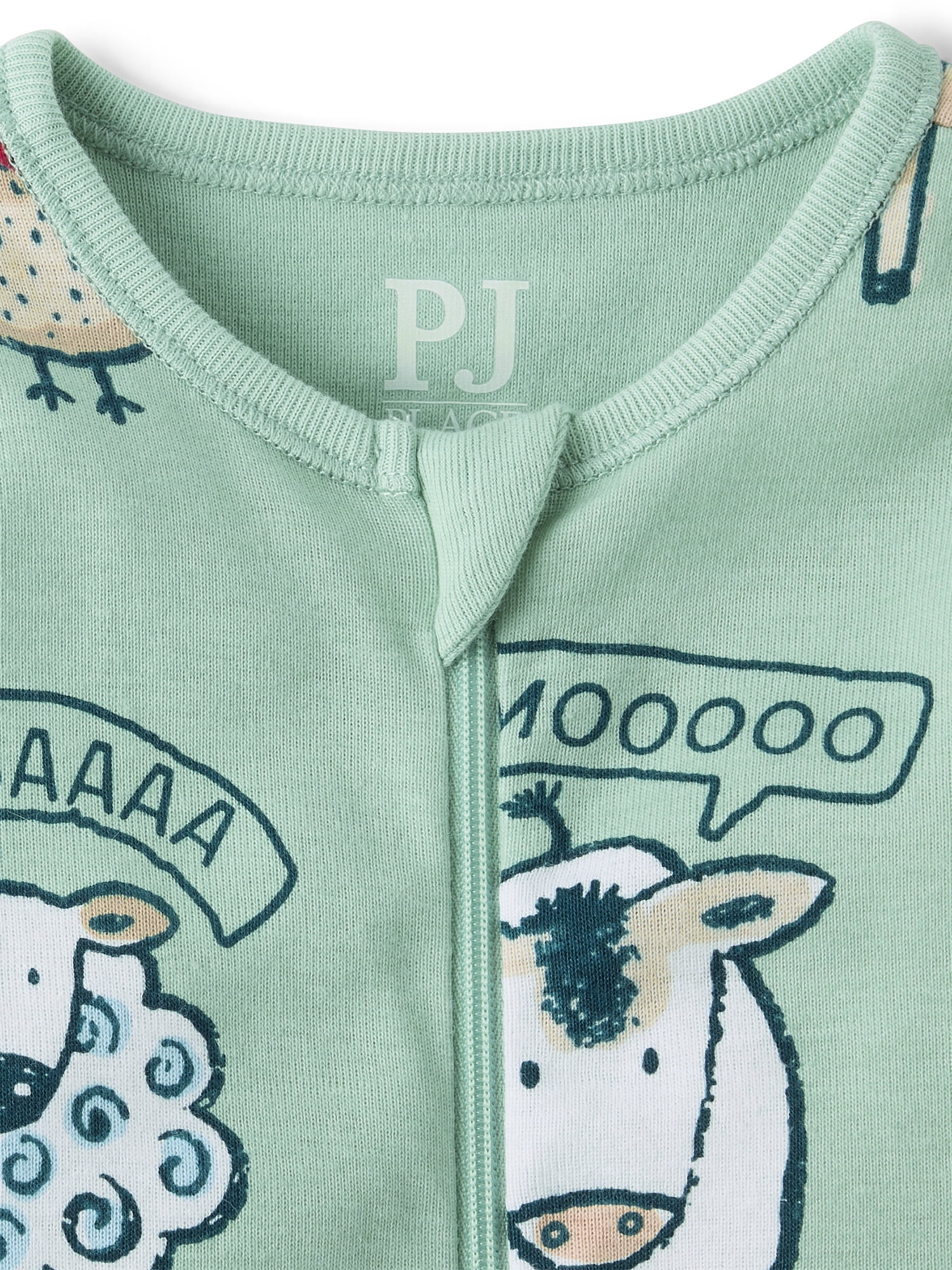 The Children's Place Baby And Toddler Boys Long Sleeve Farm Animals Snug Fit Footed PJs, Sizes 0-3M-5T