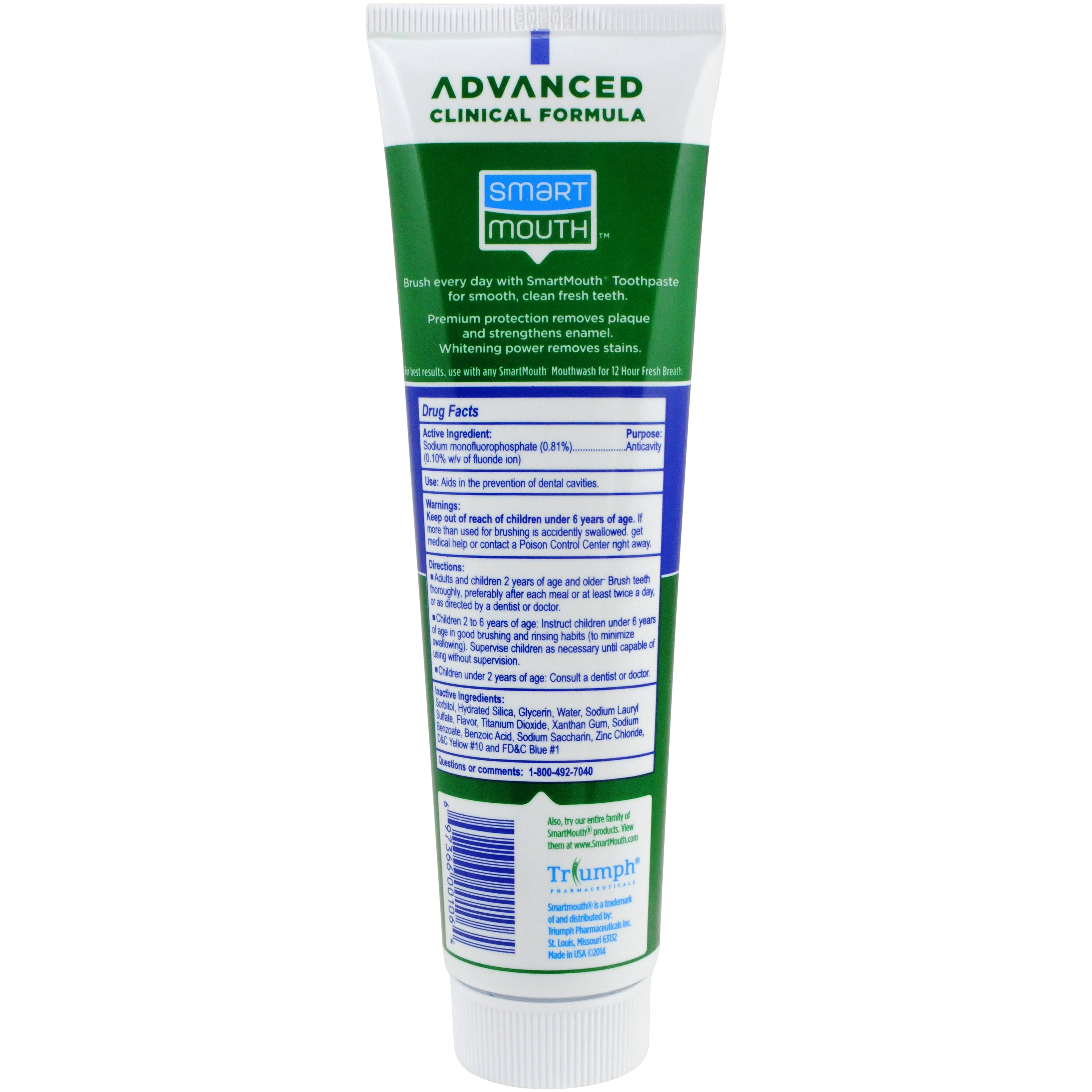 SmartMouth Premium Toothpaste for Elite Oral Health Protection, 6 oz, 5-Pack
