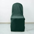 thumbnail image 2 of BalsaCircle 10 Hunter Green Solid Solid Polyester Banquet Chair Covers Slipcovers, 2 of 8