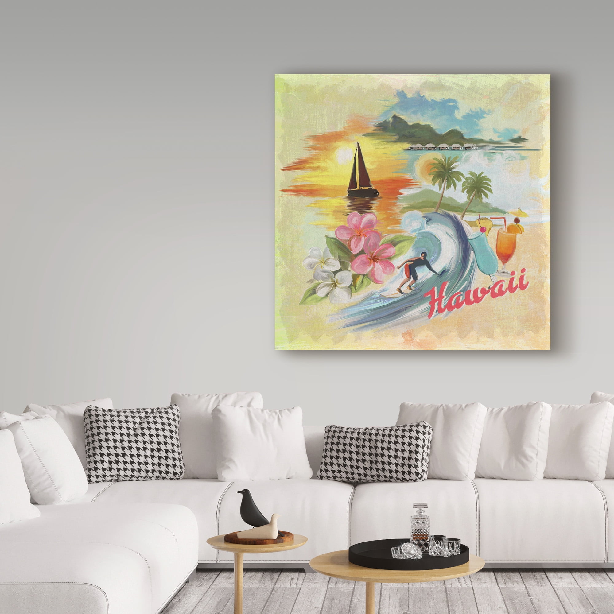 Trademark Fine Art 'Hawaii Paradise Pattern' Canvas Art by Art Licensing Studio