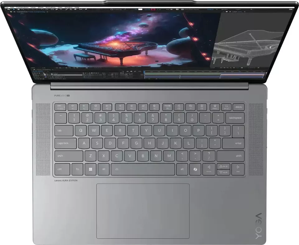 Lenovo - Yoga Slim 7i Aura Edition - Copilot+ PC - 15.3” 3K Touchscreen Laptop - Intel Core Ultra 7 - 16GB Memory - 1TB SSD - Luna Gray