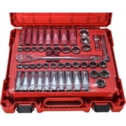 Milwaukee 48-22-9010 1/2 in. Drive SAE/Metric Ratchet and Socket Mechanics Tool Set (47-Piece)