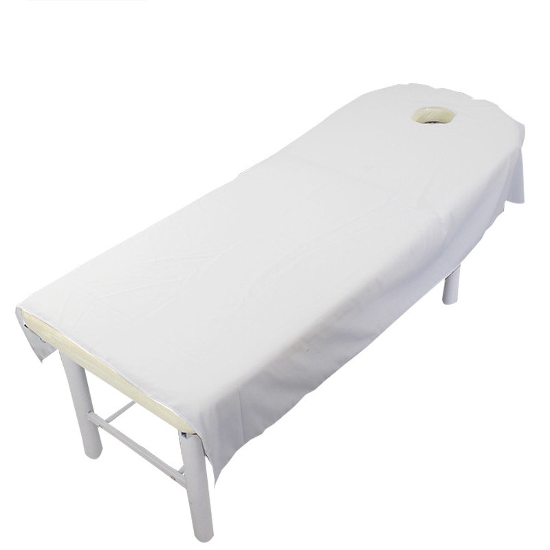 Massage Table Sheet with Face Hole Washable Reusable Massage Table Cover Solid Color Washable Reusable for Beauty Salon Massage Table Sheet with Face Hole Massage Table  Gray 120cmx190cm Opening - image 4 of 7