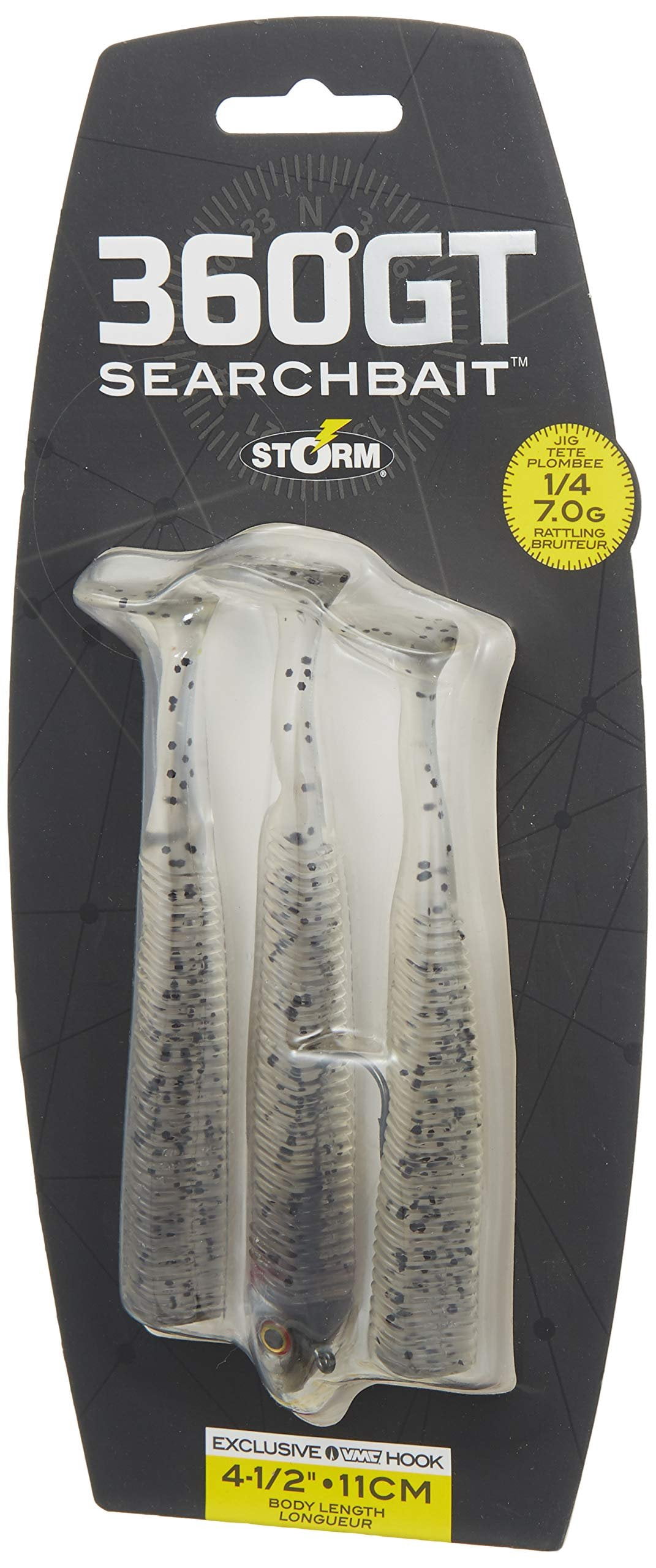 (2 pack) Storm 360GT Searchbait Minnow 4.5" 1/8 oz Smokin'Ghost 1 Rigged/2 Bodies