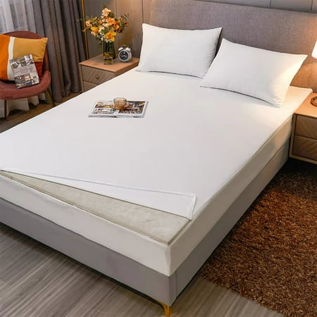 

YEYNGQC With Zipper Mattress Cover Dustproof Anti-Fouling Bed Cover Six Sides Mattress Protective Cover Removable
