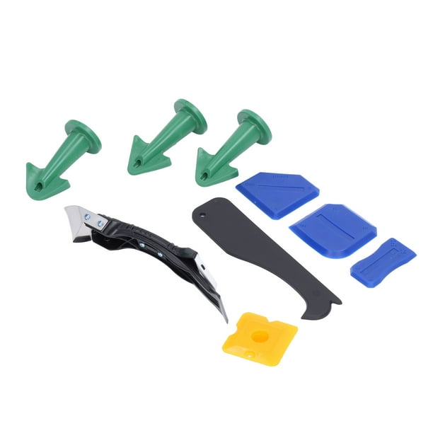 Herramienta de calafateo de silicona, kit de herramientas de calafateo de silicona, herramienta raspadora de lechada, kit de herramientas de eliminación de calafateo, durabilidad probada en el tiempo