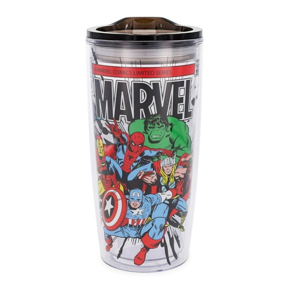 Vaso de viaje plateado Buffalo Marvel Avengers, 600 ml