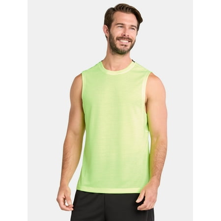 Athletic Works Men's and Big Men's Mixed Media Tank Top, Sizes XS-5XL