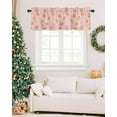 thumbnail image 7 of Curtain Valance, Christmas Gingerbread Man Snowflake Candy Canes Winter Pink Short Rod Pocket Window Treatment for Living Room, Bedroom, Kitchen, Bathroom, 1 Panel, 54" X 18", 7 of 7