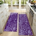 thumbnail image 4 of Kitchen Rugs Sets Of 2,Purple Paisley Pattern Anti Fatigue Kitchen Mat Rugs Non Slip Washable,Decorative Kitchen Floor Mats for Kitchen,Sink,Laundry,17"X47", 4 of 5