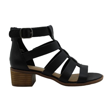 Size 5.5 Medium American Rag Womens Sonia Suede Peep Toe Casual Ankle Strap, Black