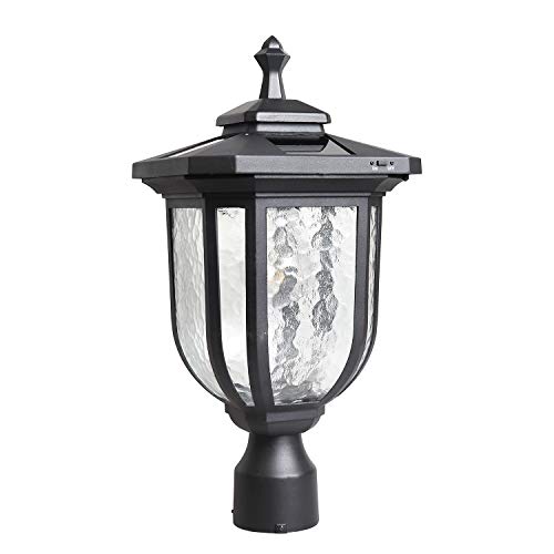 KMC LIGHTING ST4322Q-A Solar Post Light Solar Powered Lamp Post Light Post Solar Light Outdoor Fabulously Bright 120 LUMENS Made of Aluminum die-Casting and Glass with 3 inches Post Adaptor - image 3 of 3