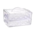 thumbnail image 2 of Lipstore 2 Tier Cupcake Carrier Cupcake Storage Container for Cheesecakes Muffin Pies White, 2 of 8
