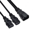 thumbnail image 5 of JSER Single C14 to Dual C13 5-13R Short Power Y Type Splitter Adapter Cable Cord 250V 10A, 5 of 7