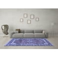 thumbnail image 3 of Ahgly Company Indoor Rectangle Medallion Blue Traditional Area Rugs, 5' x 7', 3 of 4