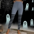 thumbnail image 4 of Elvqul Womens Athletic Leggings Stretch Light Blue Pants Plus Size Halloween Striped High Waist Leggings Pants for Women, 4 of 9