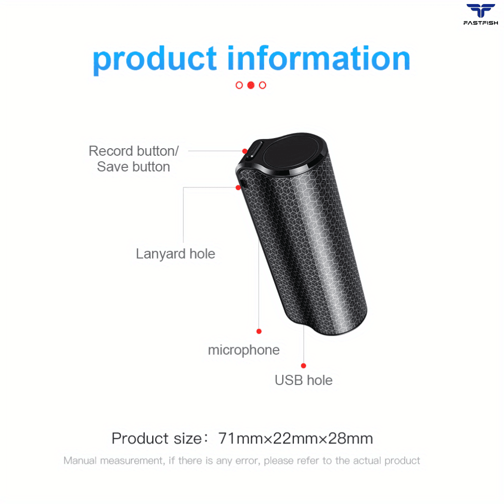 General 32 GB Voice Activated Audio Recorder with Microphone 40 Days Continuous Recording Noise Reduce
